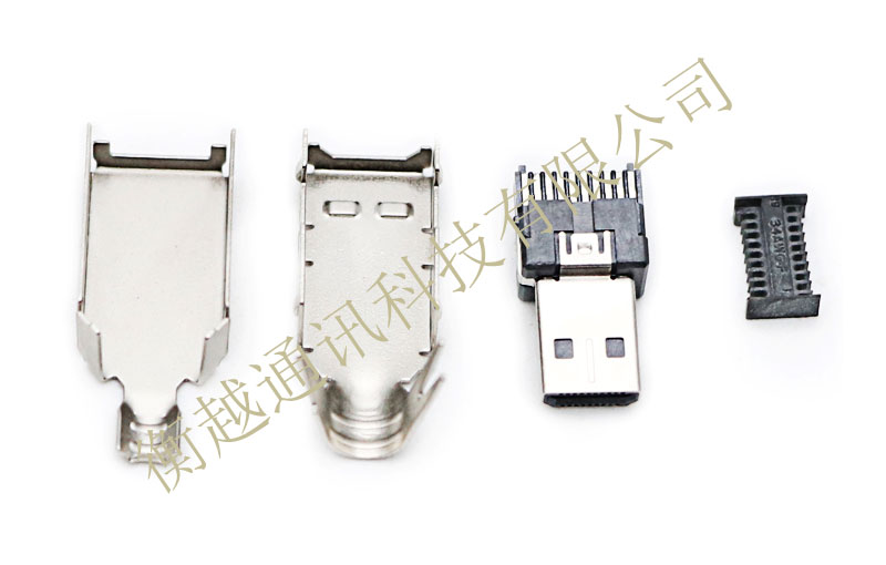 HDMI D Type 插頭帶馬口鐵配線(xiàn)夾