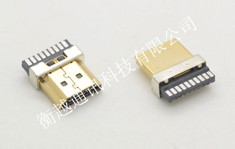 HDMI AM 19P 焊線(xiàn)式配鐵護套