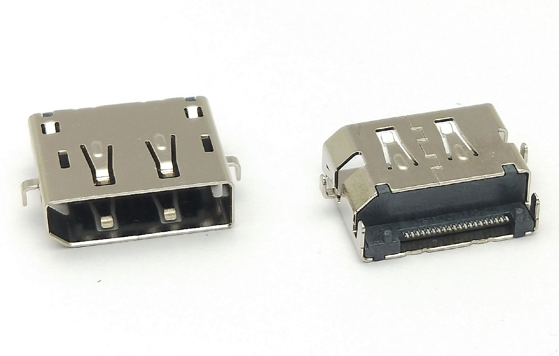 Display Port  母頭  SMT  沉板式  無(wú)翻邊，1.2 PCB 置中